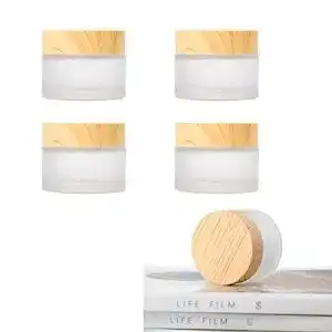 Reiseflaschen Glas Schneespitze 5 Stück Glas Tiegel Matt