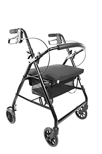 Leichter Rollator KMINA – Rollator Faltbar und Leicht mit Sitz