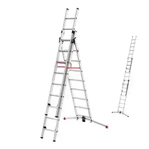 Teleskopleiter Hailo S100 ProfiLOT 3-teilige Alu-Kombileiter