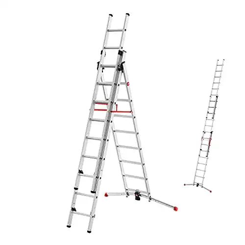 Teleskopleiter Hailo S100 ProfiLOT 3-teilige Alu-Kombileiter