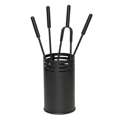 Kaminbesteck raik 21.02.769.2 , 4-teilig, schwarz beschichtet, 61cm
