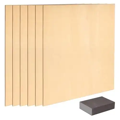 Sperrholzplatte BELLE VOUS Sperrholz 2 mm, 6er Pack, 30x30cm