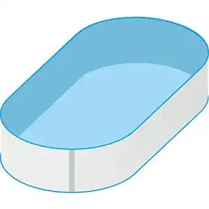 Pool oval Trendpool Pool Schwimmbecken 5,30 x 3,20 x 1,20m