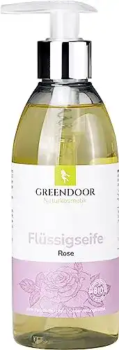 Bio-Flüssigseife GREENDOOR Flüssigseife Rose, Seife vegan 250ml