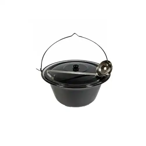 Gulaschkessel troph-e-shop Set Gulaschtopf 10 Liter Emaille
