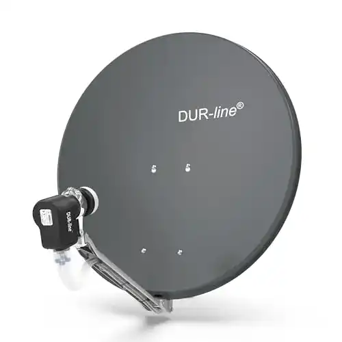 Satantenne DUR-line 4 Teilnehmer Alu-Satelliten-Komplettanlage