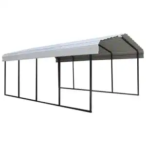 Carport ShelterLogic Stahl Neapel 3,7×6 m Unterstand Autogarage Bausatz Überdachung Stahl