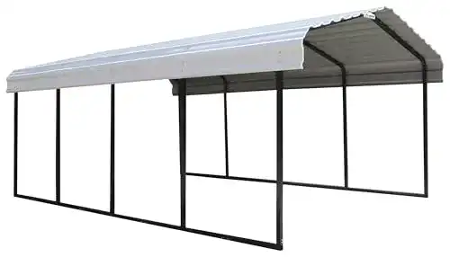 Carport ShelterLogic Stahl Neapel 3,7×6 m Unterstand Autogarage Bausatz Überdachung Stahl