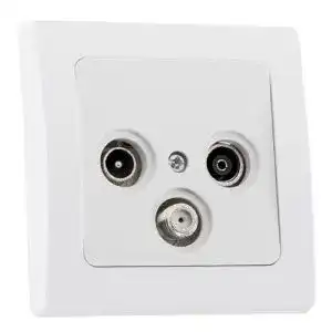 Antennendose ChiliTec DELPHI 3-fach TV Sat Kabel Fernsehen