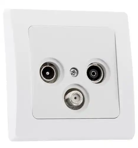 Antennendose ChiliTec DELPHI 3-fach TV Sat Kabel Fernsehen