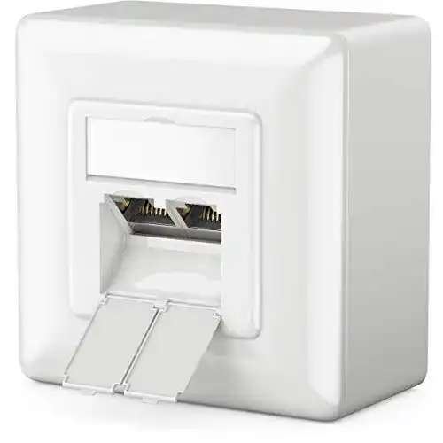 Netzwerkdose deleyCON 1x CAT 6 Universal, 2X RJ45 Port