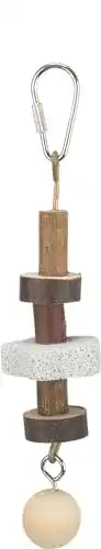 Vogelspielzeug TRIXIE 58951 Knabberhölzer mit Lavastein, 16 cm