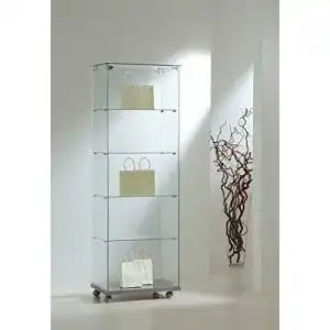 Glasvitrine abschließbar MHN schmale Ausstellungsvitrine