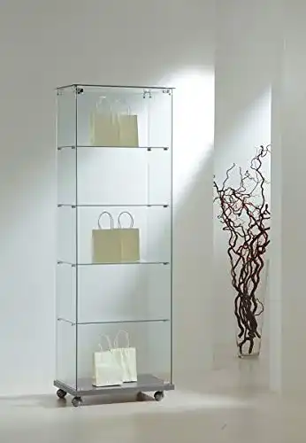 Glasvitrine abschließbar MHN schmale Ausstellungsvitrine