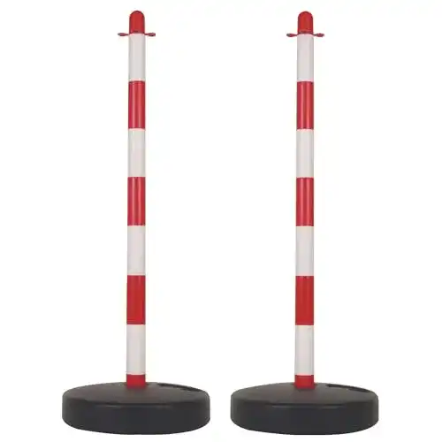 Kettenpfosten Perel – SCP90  Kunststoff Post für Sicherheit Kette