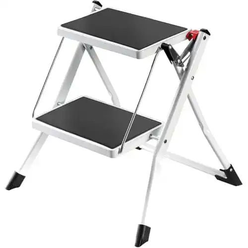 Trittleiter 2 Stufen MSV Klapptritt Trittleiter ca. 49 x 49 x 45 cm