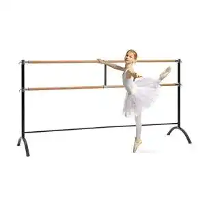 Ballettstange Klarfit Barre – Doppel-, freistehend, schwarz