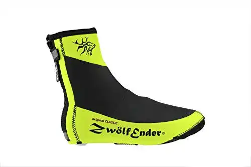 Fahrrad-Überschuhe Zwölfender Classic Yellow-Fluo gelb Neopren