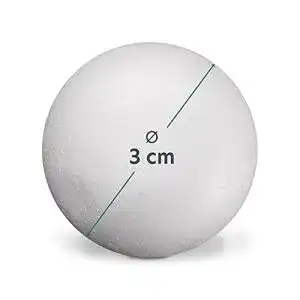 Styroporkugel ZADAWERK ® Voll Ø 3 cm, 50 Stück