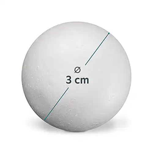 Styroporkugel ZADAWERK ® Voll Ø 3 cm, 50 Stück