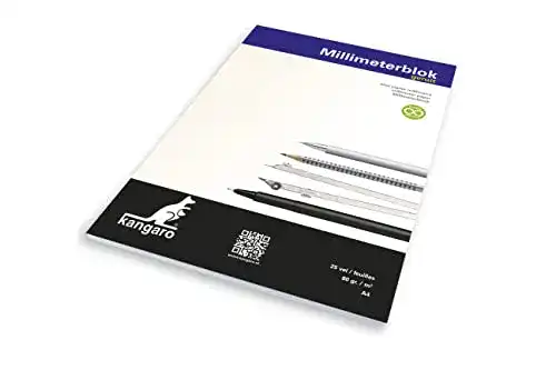Millimeterpapier Kangaro A4 block 25 Blatt K-5594 21×0.3×29.3