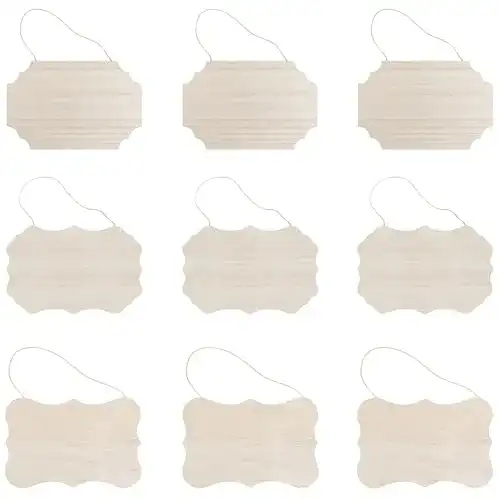 Holzschild BELLE VOUS 9 STK Blanko Hängende Holzscheiben zum Basteln