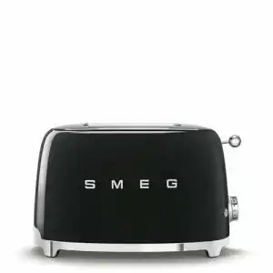 Retro-Toaster Smeg TSF01BLEU Toaster 2 Scheiben, schwarz