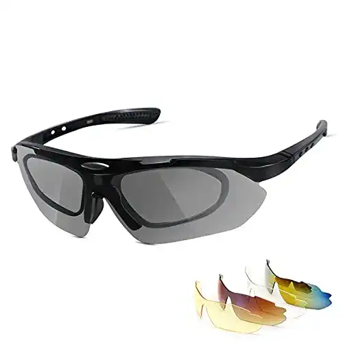 Fahrradbrille mit Wechselgläsern Aigoode Polarisierte