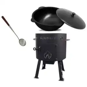 Gulaschkanone rukauf Set Utschak, 45 cm + 15 Liter, Gusseisen