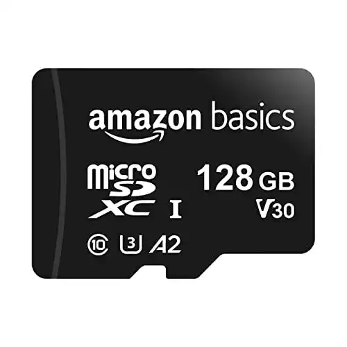 Speicherkarte-128-GB Amazon Basics – MicroSDXC-Speicherkarte