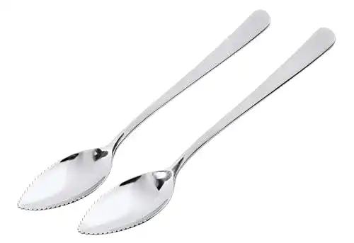 Grapefruitlöffel Weis Löffel-Set, Edelstahl, Silber, 16 x 3 x 2 cm