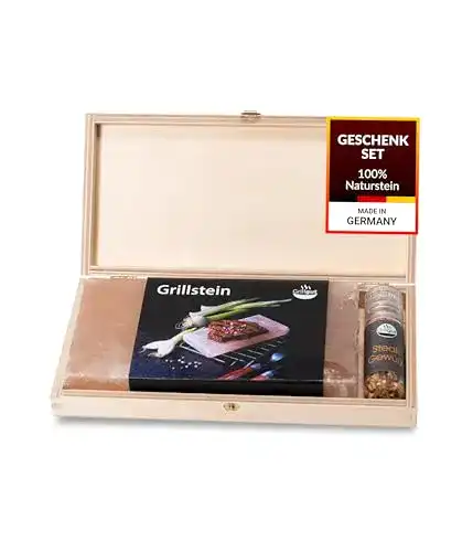 Salzstein Grill GRILLGUT Salzstein mit Taschenmühle