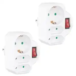 Zwischenstecker mit Schalter benon 2er Set Mehrfachstecker
