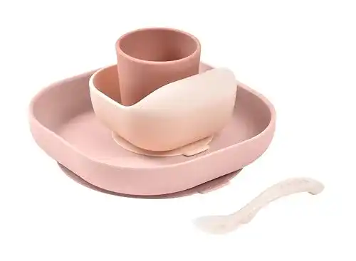 Babyteller Saugnapf Béaba BÉABA, Baby-Geschirrset aus Silikon