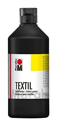 Textilfarbe Schwarz Marabu 17160075073, 500 ml, Wasserbasis