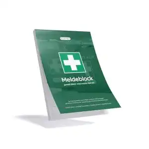 Verbandbuch FLEXEO Meldeblock, DSGVO konform, 50 Blatt