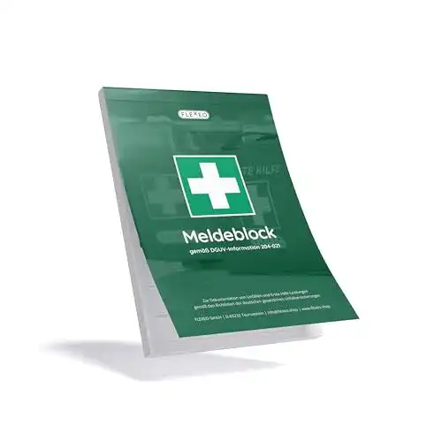 Verbandbuch FLEXEO Meldeblock, DSGVO konform, 50 Blatt