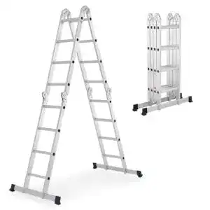 Mehrzweckleiter Juskys Aluminium Multifunktionsleiter 4×4 Stufen