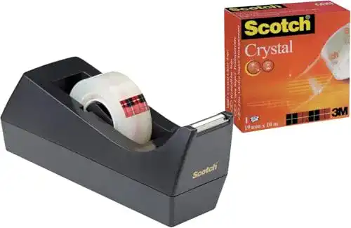 Klebebandabroller Scotch C38 Tischabroller schwarz + Crystal