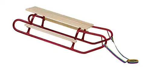 Hörnerschlitten Kapelanczyk Metallschlitten mit Sitzfläche, Schnee