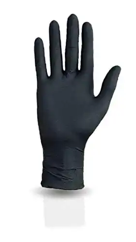 Einmalhandschuhe (schwarz) docdorado 100 Stück Nitrilhandschuhe