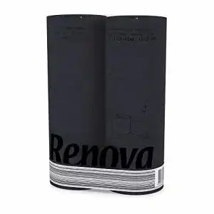 Toilettenpapier Renova H&PC-53742, 3-lagig, Schwarz, 6 Stück