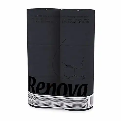 Toilettenpapier Renova H&PC-53742, 3-lagig, Schwarz, 6 Stück