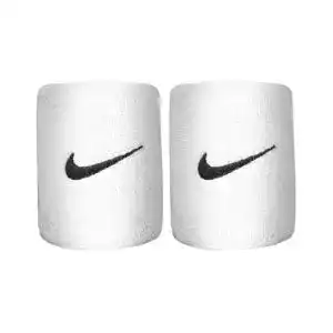 Schweißbänder Nike 9380/4 Swoosh Schweißband, White/Black