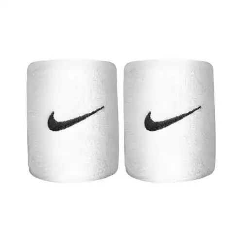 Schweißbänder Nike 9380/4 Swoosh Schweißband, White/Black