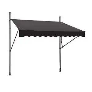 Klemmmarkise HENGMEI Balkon Markise Einziehbar, 150cm breit