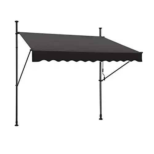 Klemmmarkise HENGMEI Balkon Markise Einziehbar, 150cm breit