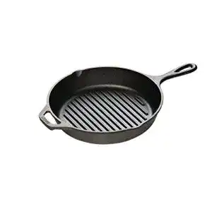 Grillpfanne Gusseisen Lodge Grillpfanne 26cm, Höhe 5cm, rund