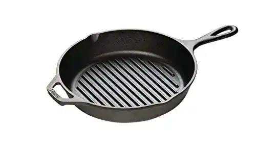 Grillpfanne Gusseisen Lodge Grillpfanne 26cm, Höhe 5cm, rund