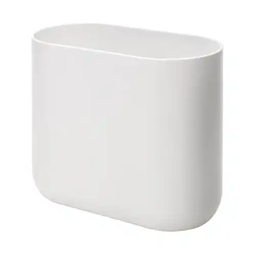 Papierkorb iDesign 29372, schlichter AA8Mülleimer, weiß